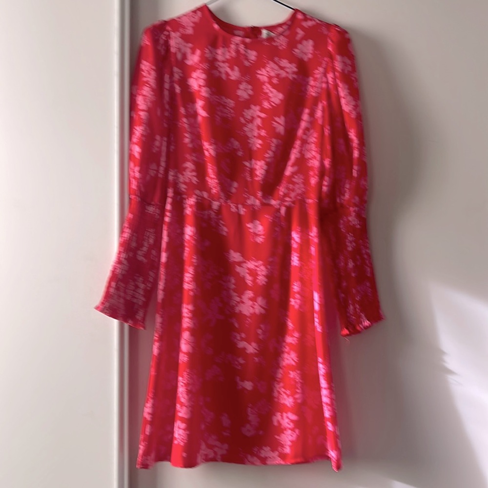 Red floral dress